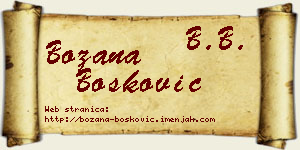 Božana Bošković vizit kartica